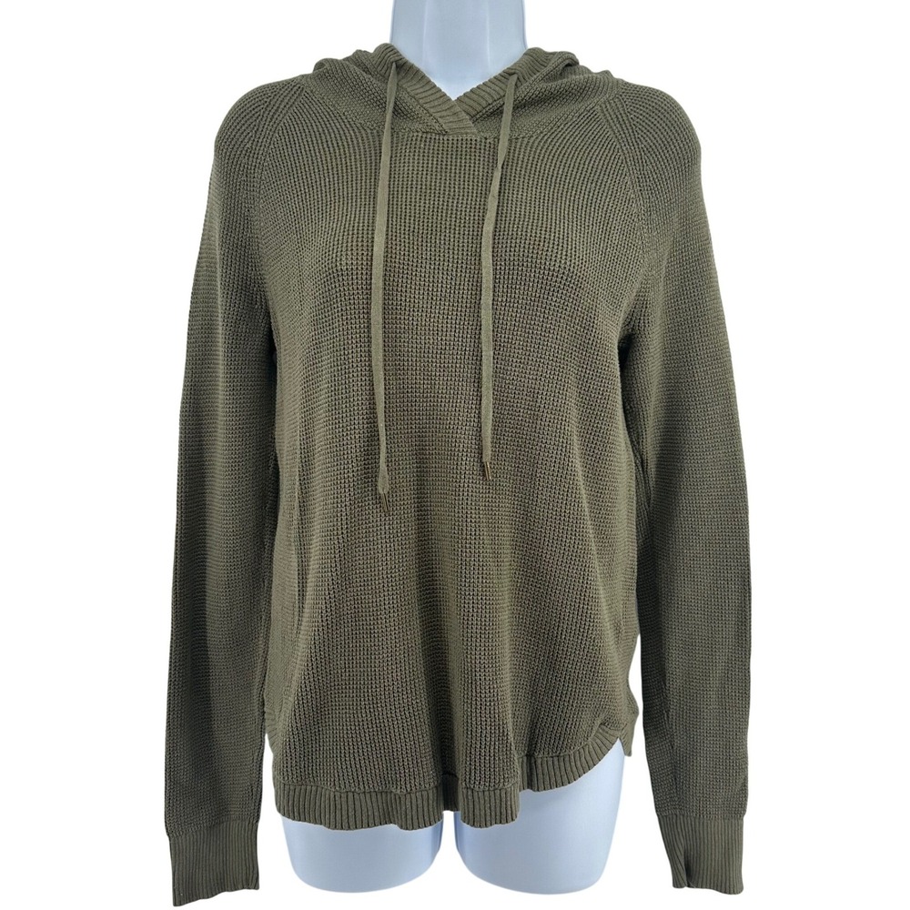 Lauren Ralph Lauren Waffle Knit Hoodie Earthy Layering Cabin Women S Olive Green
